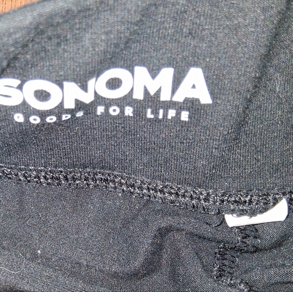 EUC Sonoma Goods For Life Black Lattice Hem Leggings Medium M Cotton Blend - Picture 9 of 10